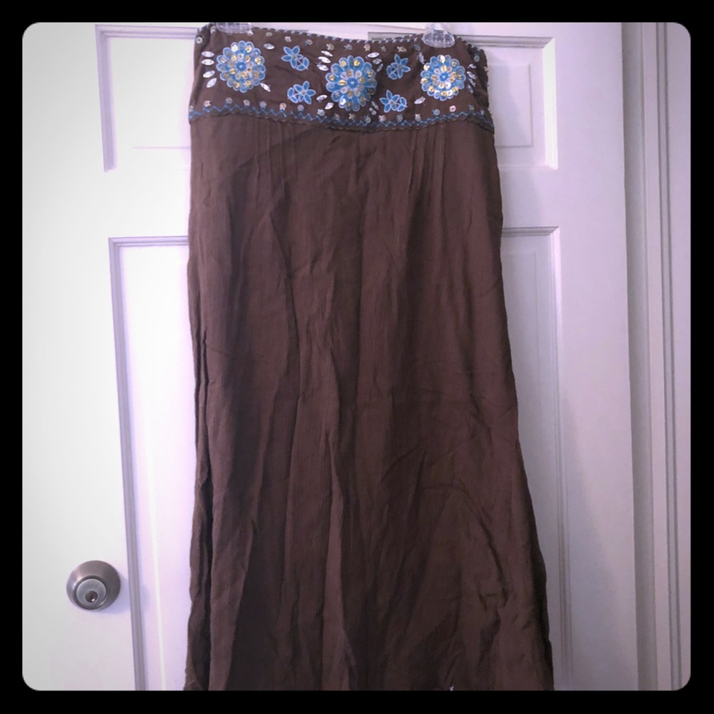 Free people embroidered skirt